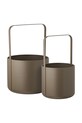 House Nordic zestaw doniczek 19 x 35 / 24,5 x 38,5 cm 2-pack brązowy 4451303