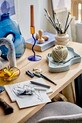Dekoračný svietnik Bloomingville Ada modrá 82061452