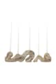 Διακοσμητικά κηροπήγια Bloomingville 25 x 4 x 10/15 x 4 x 7 cm 2-pack μπεζ 82068441