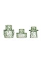 Dekorativní svícen Bloomingville Delphia 3-pack zelená 82061711