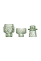 Dekorativní svícen Bloomingville Delphia 3-pack 82061711 zelená AA00