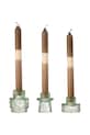 Salon i sypialnia Bloomingville świecznik dekoracyjny Delphia 3-pack 82061711 zielony
