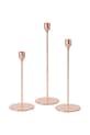 Boltze zestaw świeczników Malte 23 / 27 / 32 cm 3-pack różowy 2050053