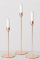 Boltze zestaw świeczników Malte 23 / 27 / 32 cm 3-pack 2050053 różowy AA00