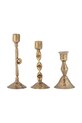 Bloomingville zestaw świeczników Efsa 8 x 5 / 11 x 4,5 /13 x 5 cm 3-pack beżowy 82068628