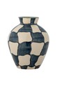 Bloomingville wazon dekoracyjny Check 20 x 24 cm niebieski 82072602