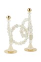 Pols Potten świecznik dekoracyjny Beads 33 x 38 x 12 cm beżowy 390.225.202