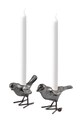 Pols Potten zestaw świeczników flock of birds 12,5 x 5 x 7 cm 2-pack 390.225.191 szary AA00