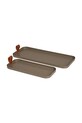House Nordic zestaw tac 12 x 29 x 1,5 / 16,5 x 39,5 x 1,5 cm 2-pack brązowy 4601037