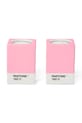 Pantone świecznik dekoracyjny 7,8 x 5,5 cm 2-pack różowy 101720182