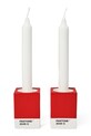 Pantone zestaw świeczników dekoracyjnych z porcelany 101722035 czerwony AA00