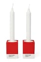 Pantone zestaw świeczników dekoracyjnych z porcelany 101722035 czerwony AA00