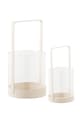 House Nordic zestaw latarenek Hurricane 12 x 25 / 18 x 35 cm 2-pack beżowy 6450005