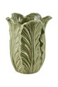 Inne wazon dekoracyjny z ceramiki szkliwionej 18 x 18 x 22 cm zielony HTTS1011