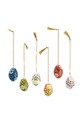 Madam Stoltz decorațiuni de crăciun Handmadepapermacheeggs 6-pack multicolor AL.7006ABCDEF