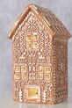 Boltze lampion świąteczny led Gingerbread 18 cm 2059364 brązowy AA00