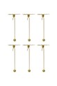 House Doctor świecznik dekoracyjny wiszący HDLeaves 15,5 x 7,5 cm 6-pack żółty 257870360