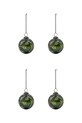 House Doctor zestaw bombek choinkowych HDLeaf 7,5 cm 4-pack zielony 208342003