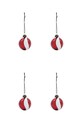 Набор новогодних шаров House Doctor HDTwister 6 cm 4 шт мультиколор 206862204