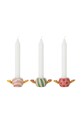Bloomingville zestaw świeczników świątecznych Caramella 9,5 x 4,5 x 5 cm 3-pack 82062881 multicolor AA00