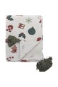 Bloomingville narzuta bawełniana świąteczna Yule 160 x 130 cm multicolor 82062835