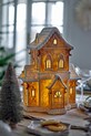 Bloomingville dekoracja świąteczna led 21 x 37 x 27 cm 82072154 beżowy