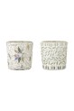 Bloomingville świecznik dekoracyjny 6,5 x 7,5 cm 2-pack zielony 82068428