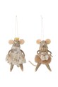 Bloomingville ozdoba choinkowa 8 x 13 x 6 cm 2-pack beżowy 82061878