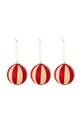 Bloomingville zestaw ozdób choinkowych 8 cm 3-pack multicolor 82072370