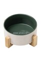 Field + Wander miska dla psa z podstawką Ceramic Dog Bowl zielony FAW022UK