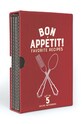 Designworks Ink set de caiete pentru retete Bon Appetit (5-pack) rosu JTBS.1003EU