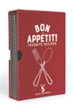 червоний Designworks Ink Набір блокнотів для рецептів Bon Appetit (5-pack) Unisex