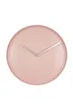 różowy Karlsson zegar ścienny Plate Unisex