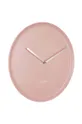 Karlsson zegar ścienny Plate różowy