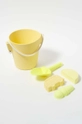 Komplet igrač za peskovnik SunnyLife Silicone Bucket & Spade Set 5-pack rumena