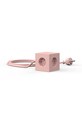 Магнитный зарядный куб Avolt Square 1, 2 x USB, 1,8 m розовый SQ1.F.USB.P