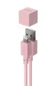 Зарядний usb кабель Avolt Cable 1, USB A to Lightning, 1,8 m рожевий