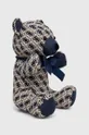 Guess dekoratív plüss Jacquard Teddy Bear sötétkék
