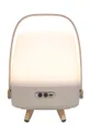béžová Led lampa s reproduktorom Kooduu Lite Up Play Mini