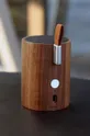 Gingko Design głośnik bezprzewodowy z oświetleniem Drum Light Bluetooth Speaker Tworzywo sztuczne, drewno orzecha włoskiego