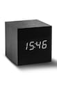 Gingko Design zegar stołowy Cube Click Clock czarny GK08W10
