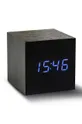 nero Gingko Design orologio da tavola Cube Click Clock Unisex