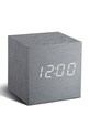 Gingko Design zegar stołowy Cube Click Clock szary GK08W6