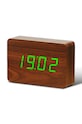 Gingko Design zegar stołowy Brick Click Clock brązowy GK15G8