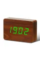 rjava Namizna ura Gingko Design Brick Click Clock Unisex