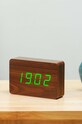 Salon i sypialnia Gingko Design zegar stołowy Brick Click Clock GK15G8 brązowy