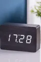 Gingko Design zegar stojący Brick Black Click Clock czarny