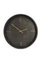 czarny S|P Collection zegar ścienny Wood Unisex
