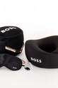 BOSS set de voiaj - bandă de ochi, pernă pentru gât și dopuri pentru urechi Black Travel Kit 3-pack negru 1027738