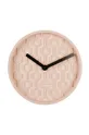 ružová Nástenné hodiny Karlsson Honeycomb Unisex